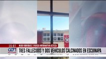Tres muertos y dos vehículos calcinados tras balacera en Escuinapa, Sinaloa