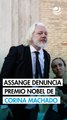 Julian Assange demanda a la Fundación Nobel por premiar a María Corina Machado