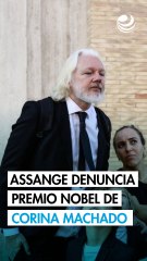 Julian Assange demanda a la Fundación Nobel por premiar a María Corina Machado