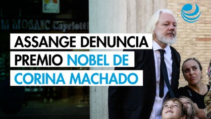 Julian Assange demanda a la Fundación Nobel por premiar a María Corina Machado
