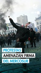 Protestas de agricultores mientras disensiones amenazan la firma del acuerdo UE-Mercosur