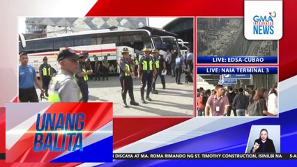 3 bus station sa EDSA-Cubao, ininspeksiyon ng DOTr at MMDA bilang paghahanda sa dagsa ng mga pasahero | Unang Balita