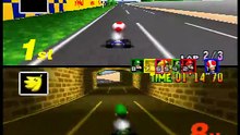 Mario Kart 64 (3-4 players Grand Prix) online multiplayer - n64