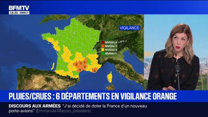 Pluies-crues: six départements sont placés en vigilance orange ce dimanche