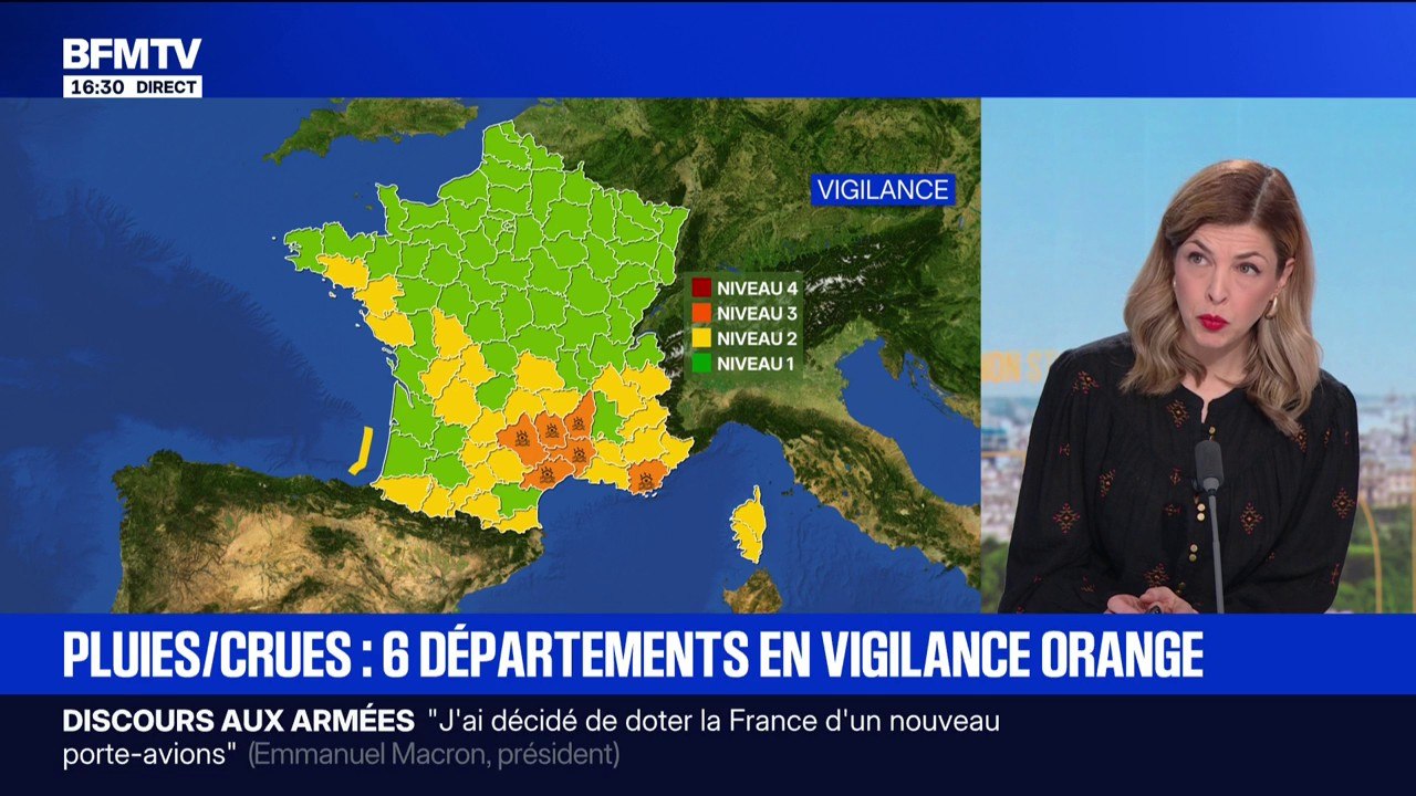 Pluies-crues: six départements sont placés en vigilance orange ce dimanche