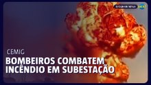Bombeiros combatem incêndio em subestação da Cemig