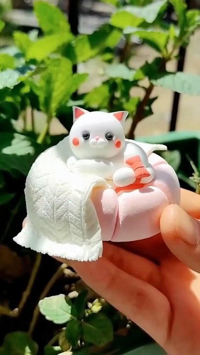 Cute cat made with clay...