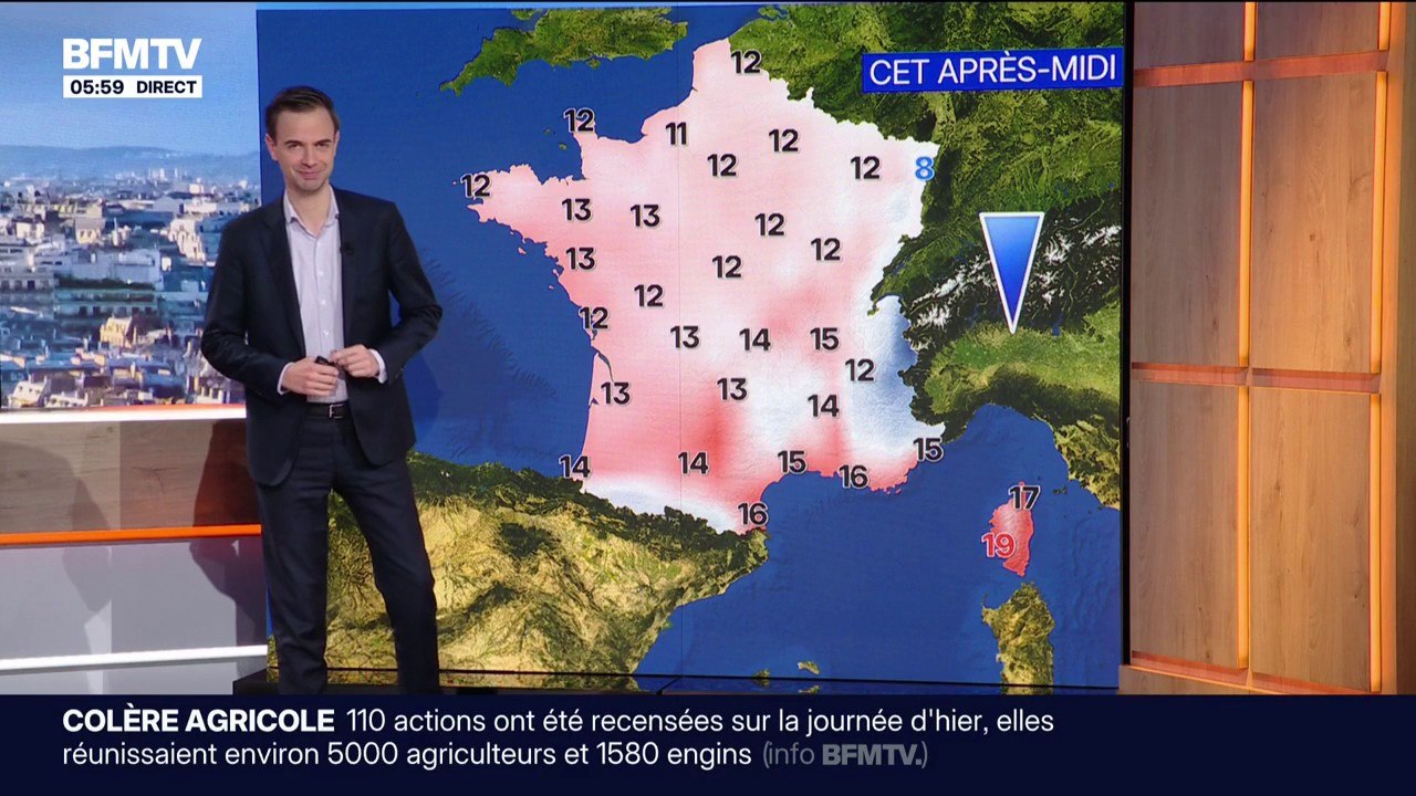 De la pluie dans le centre de la France et dans le Sud-Est, des éclaircies partout ailleurs, avec des températures comprises entre 8°C et 19°C... La météo de ce vendredi 19 décembre