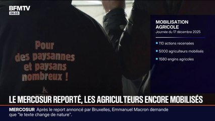 Colère agricole: malgré le report de la signature du Mercosur à janvier, la FNSEA appelle ses adhérents à rester mobilisés