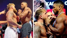 Intenso cara a cara entre Jake Paul vs Anthony Joshua previo a su pelea