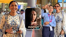 Excited Fans Click Snaps With Mrunal Thakur At Mumbai Airport, All Set To Amaze With Her New Film 'Dacoit'