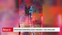 Apartman dairesinde çıkan yangında 1 kişi yaralandı