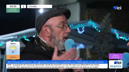 Blocage des agriculteurs : le député Christophe Bex, invité d'ICI Matin sur l'autoroute A64