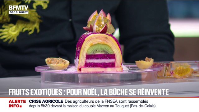 Noël: la bûche 100% fruits exotiques, nouvelle tendance des fêtes de fin d'année