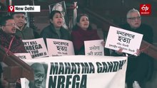 ‘Second Assassination Of Mahatma Gandhi’: TMC MPs Sit On Overnight Dharna Against G RAM G Bill