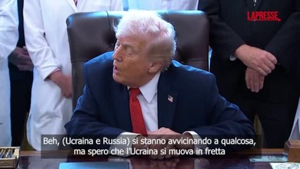 Trump: «Sull'accordo di pace Kiev deve sbrigarsi, Mosca cambia idea in fretta»
