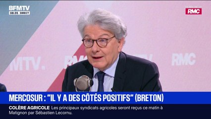 Mercosur: "Le volet industriel est très positif mais le volet agricole n'est pas satisfaisant", juge Thierry Breton, ancien ministre de l'Économie