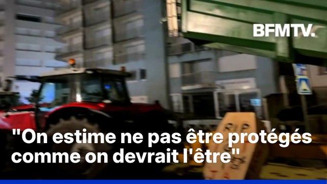 Mercosur: des agriculteurs mobilisés devant la maison d'Emmanuel Macron au Touquet