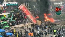 유럽의회 앞 장악한 ‘트랙터 시위’…배경은?