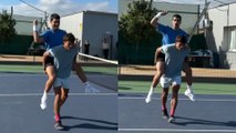 Tennis - Open d'Australie 2026 - Séparé de Juan Carlos Ferrero, Carlos Alcaraz s'entraîne avec un Italien