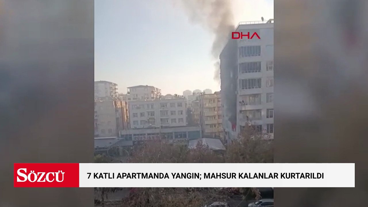 Batman'da 7 katlı apartmanda yangın; mahsur kalanlar kurtarıldı
