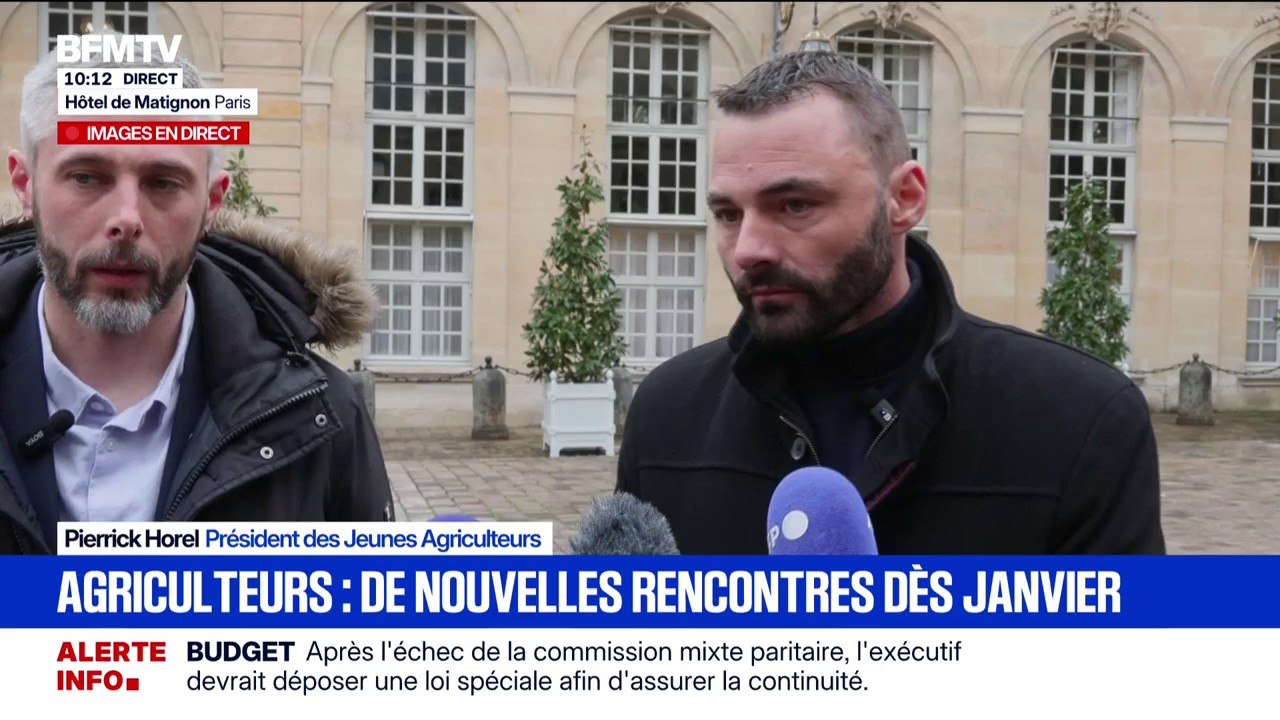 "Pendant les fêtes, nous ne nous mobiliserons pas chez Jeunes Agriculteurs; on va respecter le trêve de Noël", affirme Pierrick Horal, président du syndicat agricole