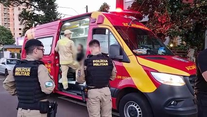 Jovem fica ferido após queda ou possível atropelamento na região central de Cascavel