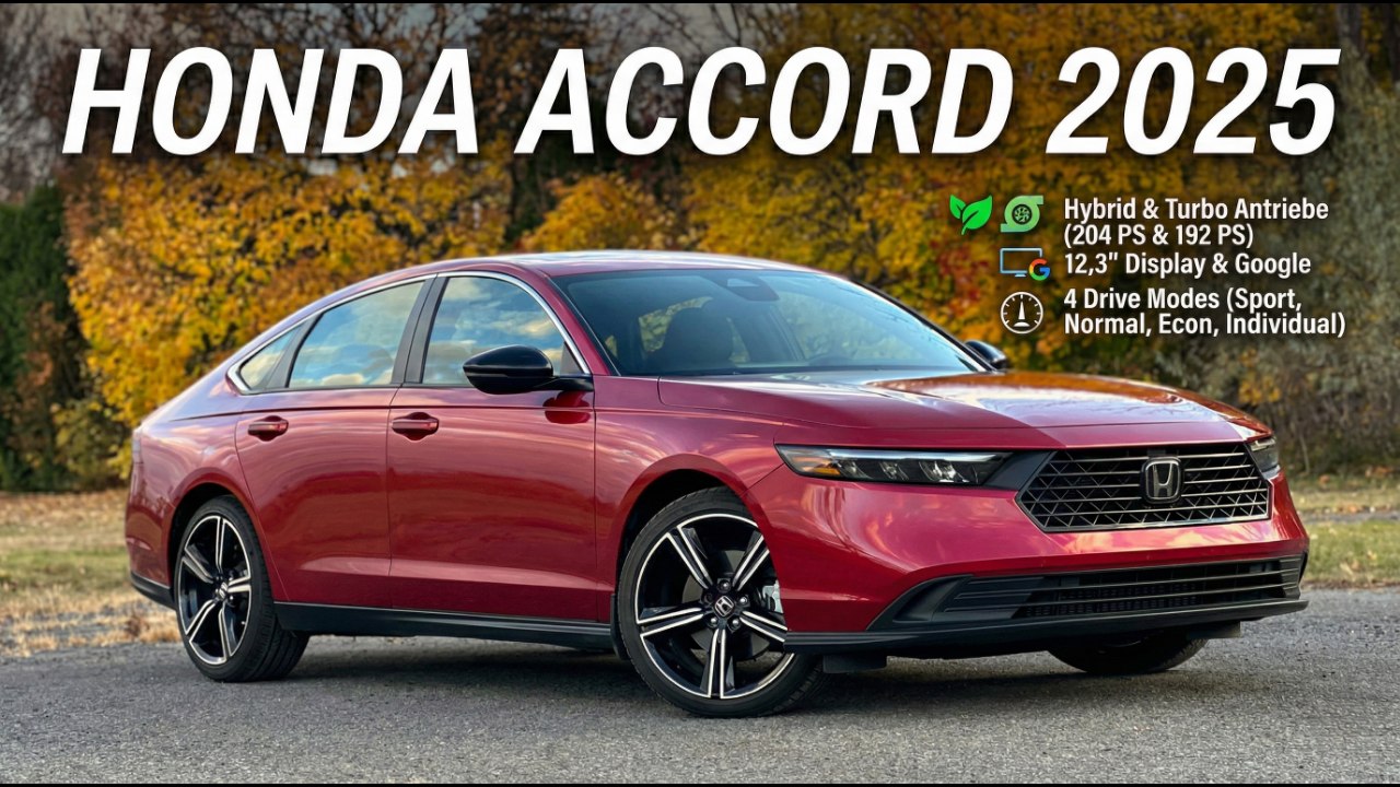 Honda Accord 2025 – Premium-Limousine mit 12,3' Display & Google
