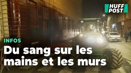 L’action choc de ces agriculteurs qui déversent du sang animal sur une préfecture du Sud-Ouest