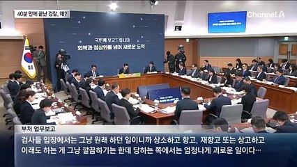 ‘소문난 잔치’ 검찰 보고, 40분 만에 끝