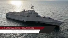 La Marina degli Stati Uniti lancia il drone LUCAS da una nave della classe Independence nel Golfo Persico
