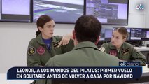Leonor, a los mandos del Pilatus: primer vuelo en solitario antes de volver a casa por Navidad