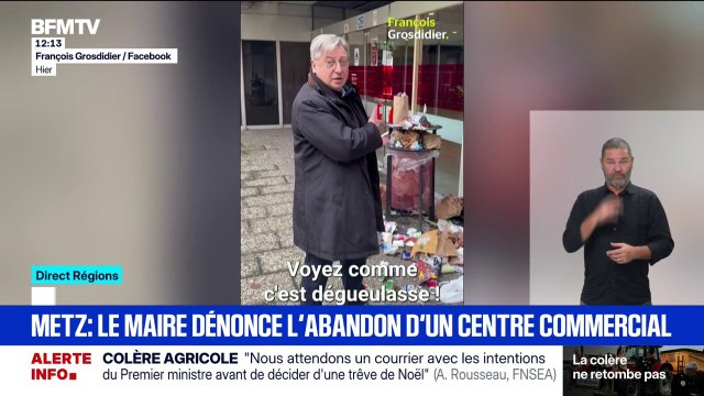 Voyez comme c'est dégueulasse: j'en ai marre : la colère du maire de Metz devant l'insalubrité du centre commercial Saint-Jacques, racheté par Frédéric Merlin, le propriétaire du BHV