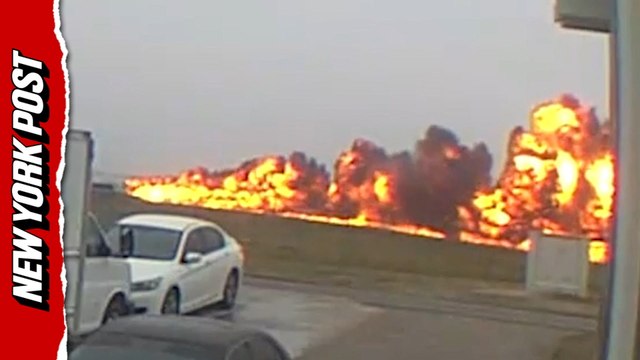 CCTV captures moment Greg Biffle plane crashes in North Carolina