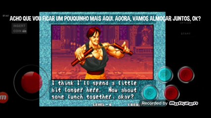 Fatal Fury 3 Hon Fu vs Blue Mary fala de vitória do Hon Fu em português