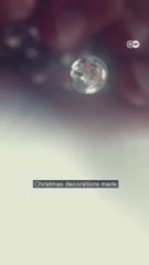 Christmas decorations made from handmade glass beads