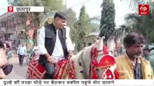 छतरपुर में निकली वकीलों की बारात, बैंडबाजे के साथ घोड़े पर दूल्हे राजा