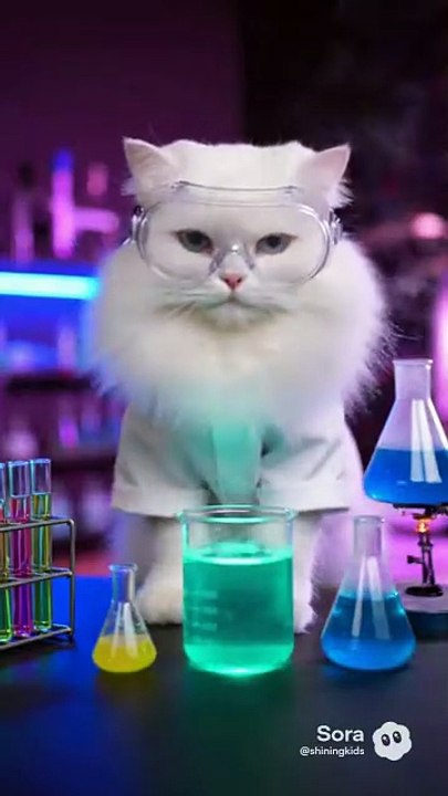 Scientist cat