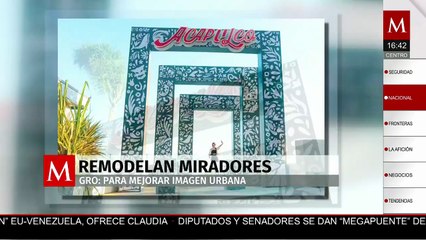 Gobierno estatal de Guerrero remodela los miradores en Acapulco