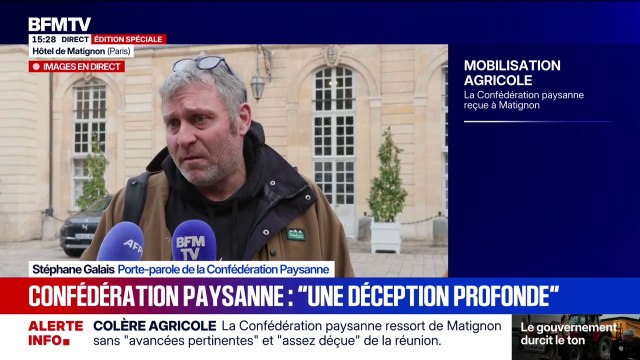 La violence et la sortie de crise est du côté du gouvernement, estime la confédération paysanne