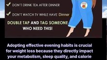 evening habits for weight loos