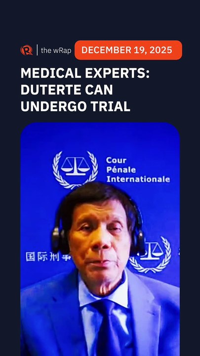 Duterte can undergo trial, medical experts tell ICC