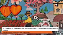 El B.O.P. N° 81 de Cerro Azul realizó un mural para reivindicar la historia de la ciudad