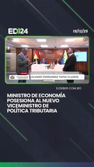 Ministro de economía posesiona al nuevo viceministro de Política Tributaria