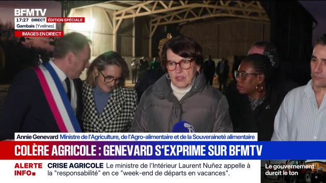 Annie Genevard évoque des échanges nourris et francs avec les syndicats agricoles