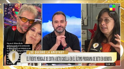 El fuerte mensaje de Edith Hermida a Beto Casella por su despedida de Bendita: la respuesta del conductor