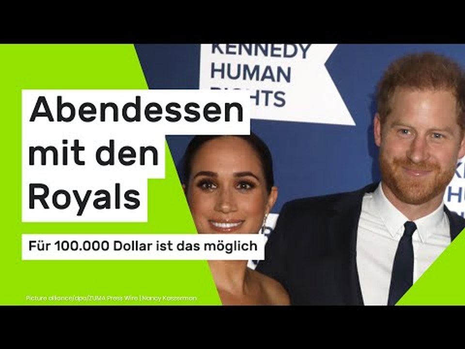 Abendessen mit den Royals: Speisen mit Harry und Meghan? Für 100.000 Dollar ist das möglich