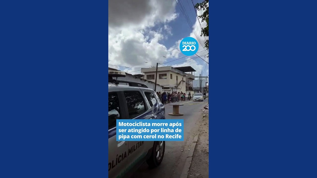 Motociclista morre após ser atingido por linha de pipa com cerol no Recife