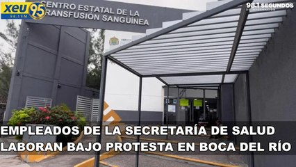Empleados de la Secretaría de Salud laboran bajo protesta en Boca del Río