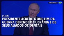 Putin afirma que fim da guerra depende da Ucrânia e seus aliados ocidentais